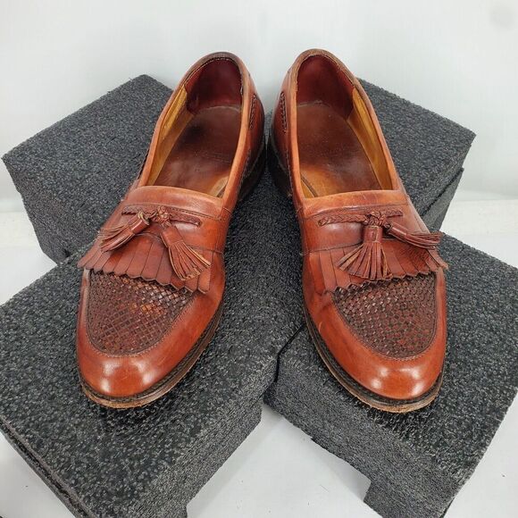 Allen Edmonds Cody Tassel Kiltie Loafers Shoes Leather Slip On Sz 11.5 D Brown - Picture 9 of 14
